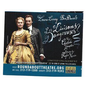 Dangerous Liaisons Laura Linney Ben Daniels Roundabout Theatre 2000s Print Ad